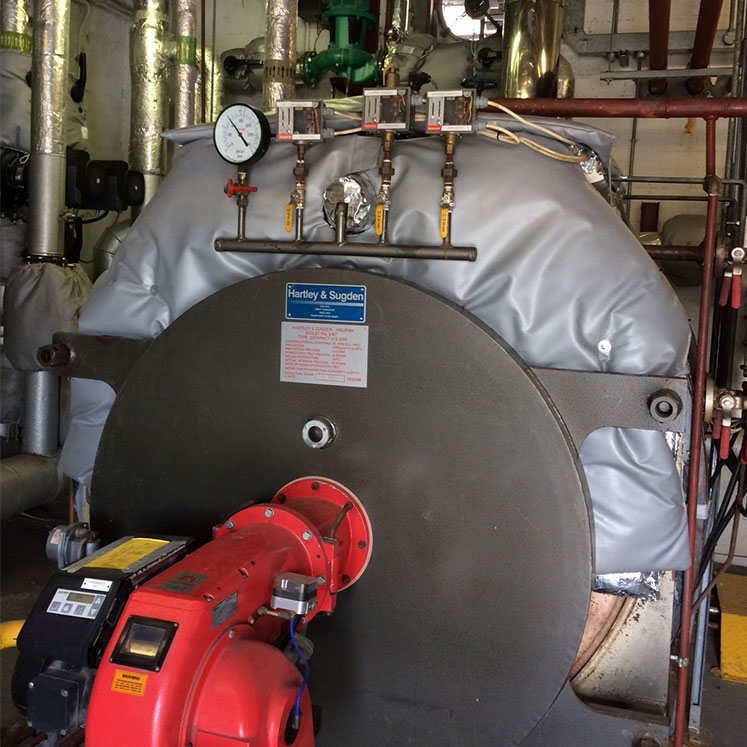 GEM Insulation Jackets Reduce energy losses in the Boiler Room